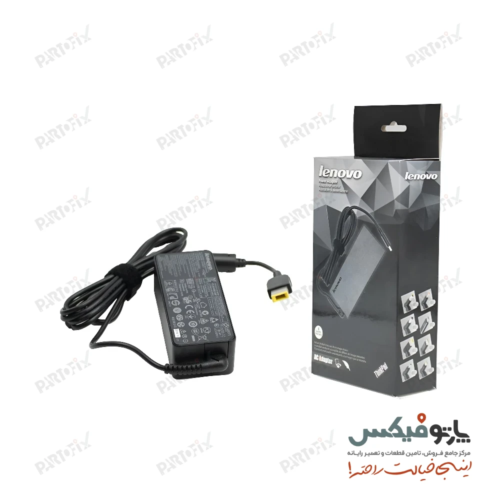 شارژر اورجینال لپ تاپ لنوو 20 ولت 2.25 آمپر 45 وات کانکتور USB